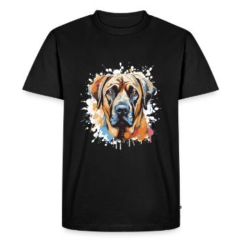 Kangal chien Pop Art tête - T-shirt Premium bio Homme - noir - Devant - Nico (187cm)