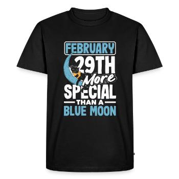 Le 29 février, plus spécial qu’un saut de la lune bleue - T-shirt Premium bio Homme - noir - Devant - Nico (187cm)