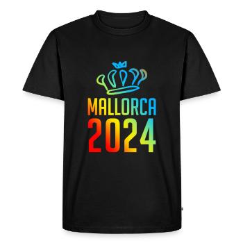 Mallorca 2024 Colorful - Men's Premium Organic T-Shirt - black - Front - Nico (187cm)