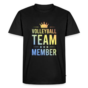 Amorti de l’équipe de volley-ball - T-shirt Premium bio Homme - noir - Devant - Nico (187cm)