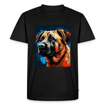 Kangal Dog Portrait - Men's Premium Organic T-Shirt - black - Front - Nico (187cm)