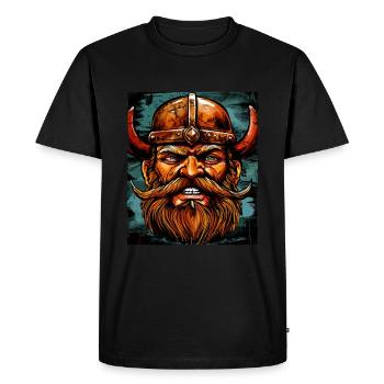 Guerrier Viking Valhalla Odin - T-shirt Premium bio Homme - noir - Devant - Nico (187cm)