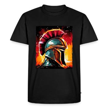 Spartan Warrior Sparta Helmet - Men's Premium Organic T-Shirt - black - Front - Nico (187cm)