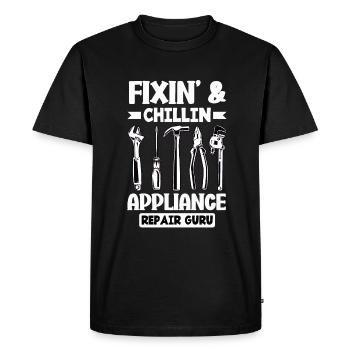 Fixin' & Chillin' Appliance Repair Guru Handyman - Men's Premium Organic T-Shirt - black - Front - Nico (187cm)