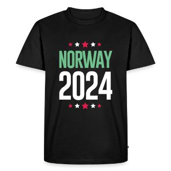 Jours fériés Norvège 2024 - T-shirt Premium bio Homme - noir - Devant - Nico (187cm)