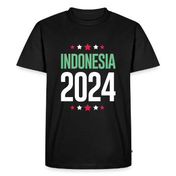 Jours fériés Indonésie 2024 - T-shirt Premium bio Homme - noir - Devant - Nico (187cm)