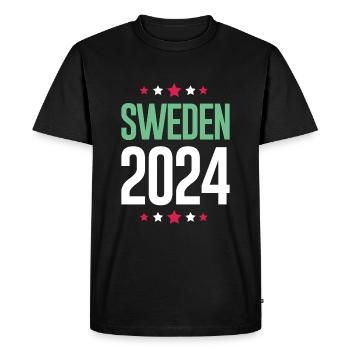 Jours fériés Suède 2024 - T-shirt Premium bio Homme - noir - Devant - Nico (187cm)