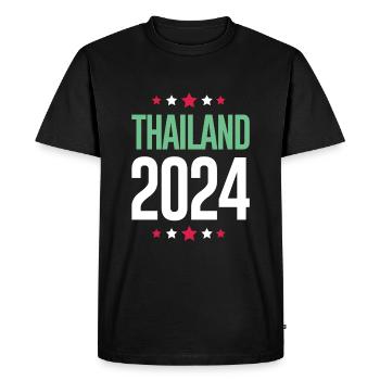 Jours fériés Thaïlande 2024 - T-shirt Premium bio Homme - noir - Devant - Nico (187cm)