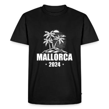 Mallorca 2024 Island - Men's Premium Organic T-Shirt - black - Front - Nico (187cm)