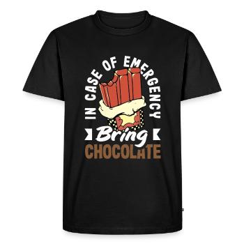 Sarcasm Sidekick Bold Humorous Statement - Men's Premium Organic T-Shirt - black - Front - Nico (187cm)