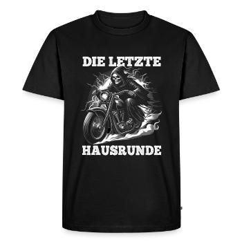 Skeleton Biker The Last House Lap Motorcycle Fan - Men's Premium Organic T-Shirt - black - Front - Nico (187cm)