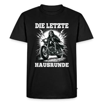 Skeleton Biker The Last House Lap Motorcycle Fan - Men's Premium Organic T-Shirt - black - Front - Nico (187cm)