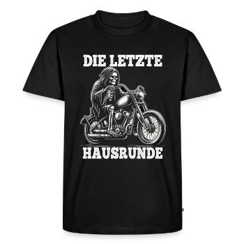 Skeleton Biker The Last House Lap Motorcycle Fan - Men's Premium Organic T-Shirt - black - Front - Nico (187cm)