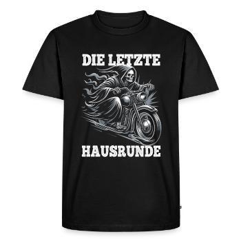 Skeleton Biker The Last House Lap Motorcycle Fan - Men's Premium Organic T-Shirt - black - Front - Nico (187cm)
