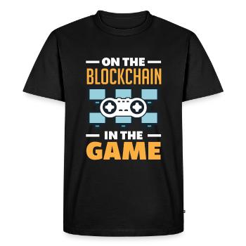 Crypto-monnaie Récompenses Gaming Blockchain Gamer - T-shirt Premium bio Homme - noir - Devant - Nico (187cm)