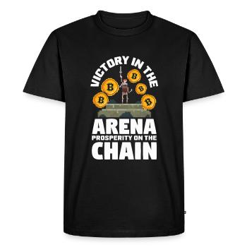 Crypto-monnaie Récompenses Gaming Blockchain Gamer - T-shirt Premium bio Homme - noir - Devant - Nico (187cm)