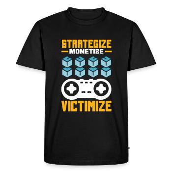 Crypto-monnaie Récompenses Gaming Blockchain Gamer - T-shirt Premium bio Homme - noir - Devant - Nico (187cm)