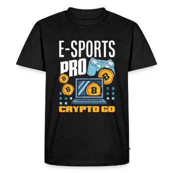 Crypto-monnaie Récompenses Gaming Blockchain Gamer - T-shirt Premium bio Homme - noir - Devant - Nico (187cm)