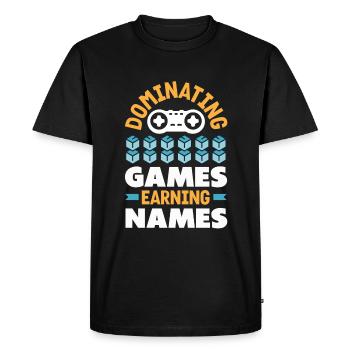 Crypto-monnaie Récompenses Gaming Blockchain Gamer - T-shirt Premium bio Homme - noir - Devant - Nico (187cm)