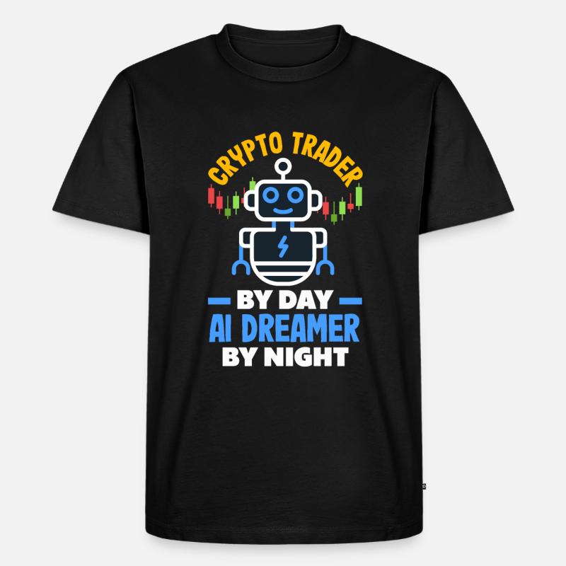 Cryptocurrency AI & Crypto Enthusiast Blockchain - Männer Premium Bio T-Shirt - Schwarz