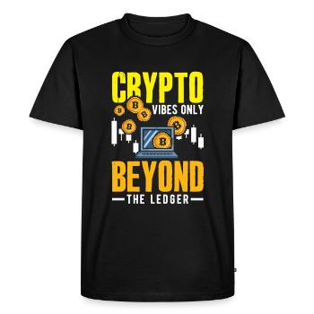 Crypto-monnaie IA et crypto enthousiaste Blockchain - T-shirt Premium bio Homme - noir - Devant - Nico (187cm)