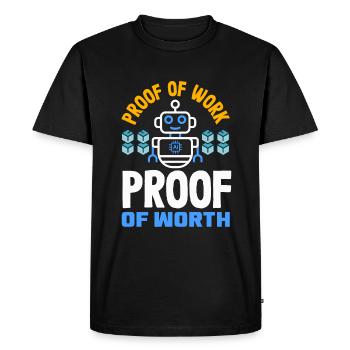 Crypto-monnaie AI et crypto passionné de Blockchain - T-shirt Premium bio Homme - noir - Devant - Nico (187cm)