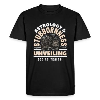 Astrology & Stubbornness: Unveiling Zodiac Traits - Men's Premium Organic T-Shirt - black - Front - Nico (187cm)