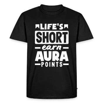 Vies courtes Gagnez des points d’aura Champion Daily Trendy - T-shirt Premium bio Homme - noir - Devant - Nico (187cm)