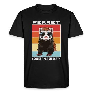 Ferret Coolest Pet On Earth Lunettes de soleil rétro - T-shirt Premium bio Homme - noir - Devant - Nico (187cm)