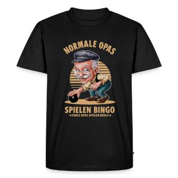 Les grands-pères cool jouent aux boules, à la pétanque, à la pétanque - T-shirt Premium bio Homme - noir - Devant - Nico (187cm)