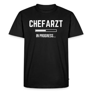 Chief Physician In Progress - Men's Premium Organic T-Shirt - black - Front - Nico (187cm)
