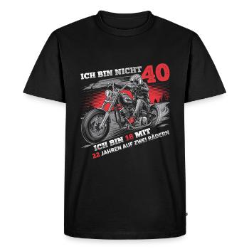 Je ne suis pas 40 motards, motards 40. - T-shirt Premium bio Homme - noir - Devant - Nico (187cm)