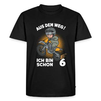 Dégagez! J’ai déjà 6 ans d’anniversaire - T-shirt Premium bio Homme - noir - Devant - Nico (187cm)