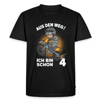 Dégagez! J’ai déjà 4 enfants d’anniversaire - T-shirt Premium bio Homme - noir - Devant - Nico (187cm)