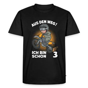 Dégagez! J’en suis déjà à 3 anniversaires d’enfants - T-shirt Premium bio Homme - noir - Devant - Nico (187cm)
