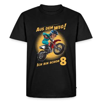 Dégagez! J’ai déjà 8 ans d’anniversaire d’enfants - T-shirt Premium bio Homme - noir - Devant - Nico (187cm)