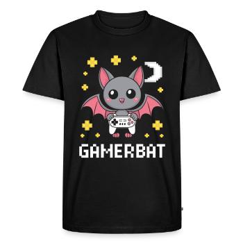 Mignon Gaming Bat Gamebat pour les amateurs de chauves-souris - T-shirt Premium bio Homme - noir - Devant - Nico (187cm)