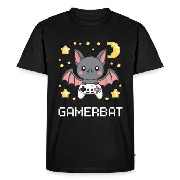Mignon Gaming Bat Gamebat pour les amateurs de chauves-souris - T-shirt Premium bio Homme - noir - Devant - Nico (187cm)