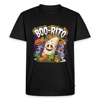 Boo-Rito Burrito d’Halloween Citrouille fantôme mignonne - T-shirt Premium bio Homme - noir - Devant - Nico (187cm)