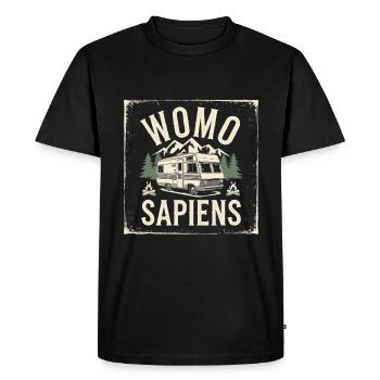 Womo Sapiens - Men's Premium Organic T-Shirt - black - Front - Nico (187cm)