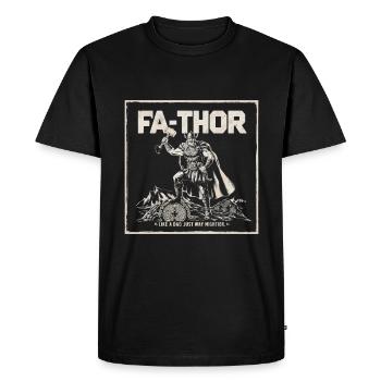 FA-THOR Comme un papa juste bien plus puissant Viking - T-shirt Premium bio Homme - noir - Devant - Nico (187cm)