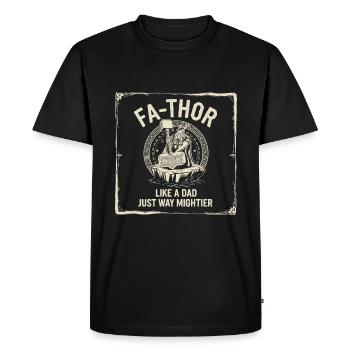 FA-THOR Comme un papa juste bien plus puissant Viking - T-shirt Premium bio Homme - noir - Devant - Nico (187cm)