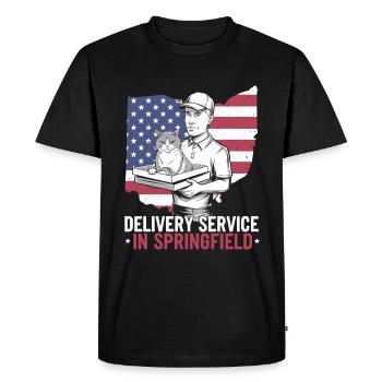 Delivery Service OH Debate  Harris Eating - Men's Premium Organic T-Shirt - black - Front - Nico (187cm)