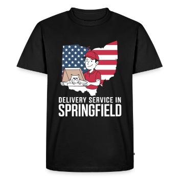 Delivery Service OH Debate  Harris Eating - Men's Premium Organic T-Shirt - black - Front - Nico (187cm)