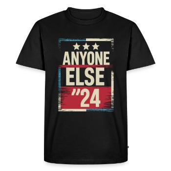 Anyone Else Election 2024 - Men's Premium Organic T-Shirt - black - Front - Nico (187cm)