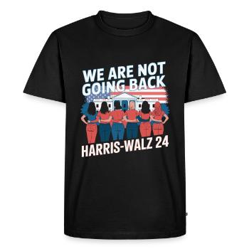 We Are Not Going Back Harris-Walz 2024 Political - Men's Premium Organic T-Shirt - black - Front - Nico (187cm)