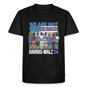 We Are Not Going Back Harris-Walz 2024 Political - Men's Premium Organic T-Shirt - black - Front - Nico (187cm)