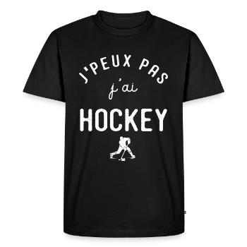 Hockey Je peux pas j ai Hockey sur glace sport - T-shirt Premium bio Homme - noir - Devant - Nico (187cm)