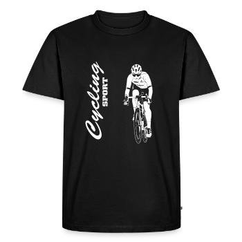 Cyclisme - Cyclistes sur route - Courses cyclistes - T-shirt Premium bio Homme - noir - Devant - Nico (187cm)
