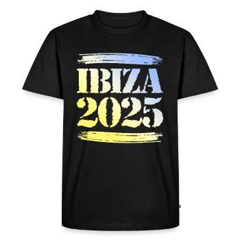Ibiza 2025 - Men's Premium Organic T-Shirt - black - Front - Nico (187cm)